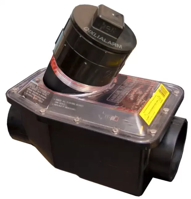 Qixli Q2 installed on backwater valve assembly